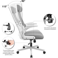Escritorio 200 KG con Reposacabezas Ajustable, Reposabrazos Abatibles, Soporte Lumbar - details 1