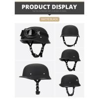 Casco de Motocicleta Estilo Alemán Medio Crucero Retro con Cara Abierta Certificado DOT S-XXL - details 5