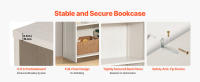 SucceBuy Estantería ancha de 5 niveles - Librería abierta de madera de 68 pulgadas con estante organizador de exhibición y almacenamiento - details 1
