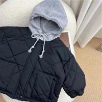 Parkas informales con capucha para niños, abrigos elegantes a la moda coreana para otoño e invierno, chaquetas holgadas de algodón que combinan con todo para niñas - details 2