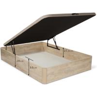 Marco de Cama de Madera de Gran Capacidad Esquinas Redondas Transpirable 3D 4 Válvulas de Aireación - details 4