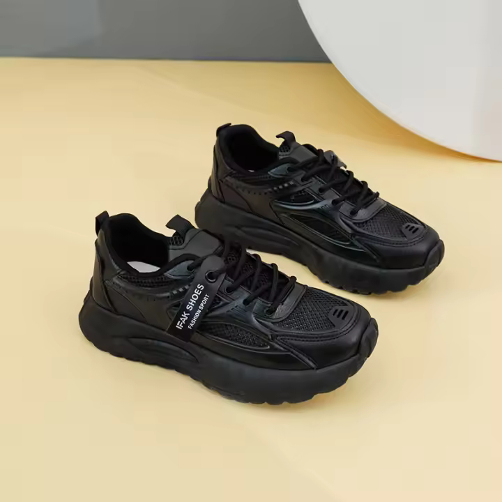 Ins coreano en línea superficie baja zapatos de papá mujer 2025 primavera nuevo transpirable estudiante deportes altura creciente ocio Hy6005 - 1