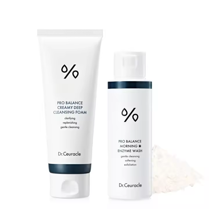 Dr.Ceuráculo |   Pro Balance Espuma de limpieza profunda cremosa + Limpiador facial con enzimas matutinas - 1