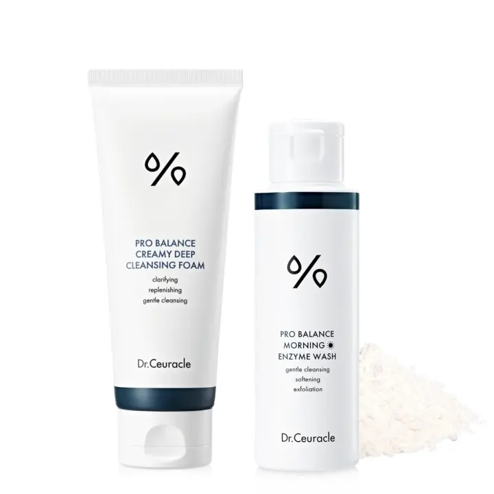 Dr.Ceuráculo |   Pro Balance Espuma de limpieza profunda cremosa + Limpiador facial con enzimas matutinas - 1