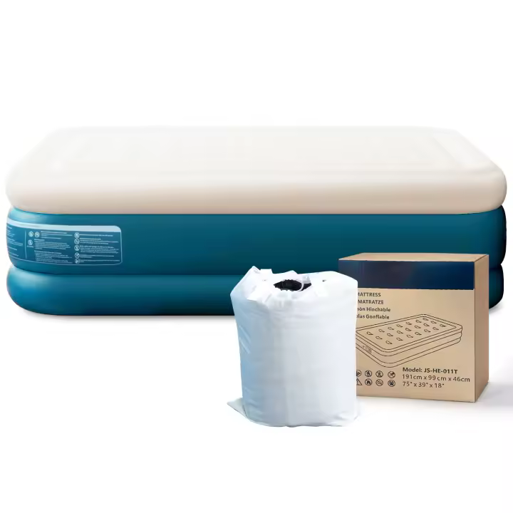 Colchón Inflable KPUY con Bomba Eléctrica Doble Cama de Aire Plegable Impermeable 191x99x46cm - 1