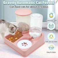 Dispensador de Agua Automático para Gatos Alimentador de Comida y Agua 2 en 1 Inclinable - details 2