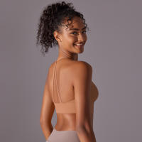 Hamidou Top deportivo para mujer, chaleco Yuga colgante con cuello, decoración triangular, Top deportivo con espalda bonita, Top corto a prueba de golpes para reunión - details 44