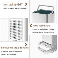 Deshumidificador de Gran Capacidad Ahorro de Energía, Auto Apagado, Absorción de Humedad para Hogares Electrodoméstico Pequeño - details 4