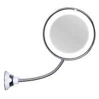 LZ1217 Espejo de Maquillaje Iluminado 10x - Montado en la Pared, Aumentador para Ducha, Ventosa Potente, Espejo LED con Iluminación y Brillo en Tres Colores, Rotación de 360°, Ideal para Afeitado, Depilación y Recorte de Cejas, Redondo. - details 11
