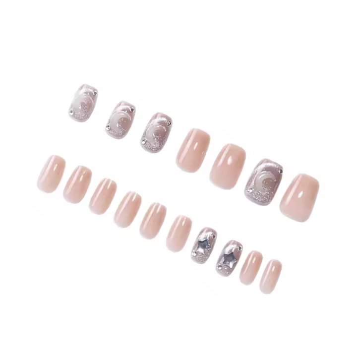 24pcs de Diamantes de Imitación para Uñas Decoración de Uñas Arte Brillante con Luna - 1