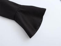 - 2025 Casual Chic para Mujer Decoración de Hebilla de Metal Sólido Manga Larga Mini Nueva Moda Mujer ss - details 5