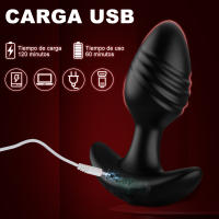 Vibrador Rotativo USB Recargable Control Inalámbrico de Aplicación Estimulador de Masaje Anal para Adultos Juguetes Sensuales para Parejas Salud y Diversión - details 1