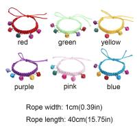 Collar tejido ajustable para mascotas con campana, Collar de campana para gatos de fibra acrílica suave, collares coloridos tejidos a mano para gatos y cachorros - details 0