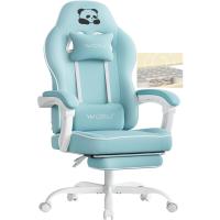 Silla de Oficina de Metal con Respaldar y Soporte Lumbar Asiento Amplio y Lleno de Cojín, Diseño de Malla Gris, GS11gr - details 18
