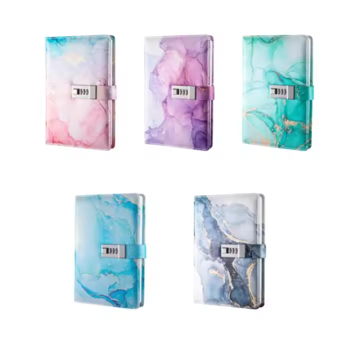 Diario Personal con Cerradura A5 Cuero PU Grueso Cuaderno para Adultos y Adolescentes - 1