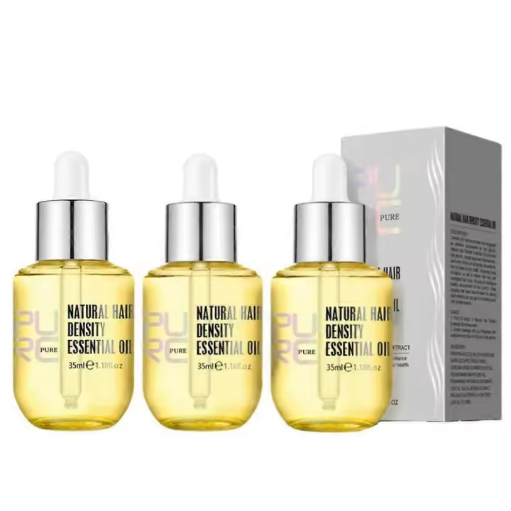 1-3 uds Purc esencia Natural para el crecimiento del cabello espesante aceite de tratamientos de suero para el crecimiento del jengibre - 1