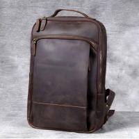 Mochila de Cuero Genuino Crazy Horse Vintage Gran Tela para Hombres para Viajes y Senderismo - details 0
