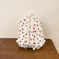 Mochila De Con Estampado De Fresa Pequeña Y Fresca Para Mujer, Bolso De Escuela Secundaria, Ligero Y Simple, Novedad - details 2