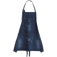 Uniforme unisex delantal de mezclilla simple para cocinar ideal para cocina, belleza, uñas, café - details 7