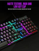 Juego de teclado y kit de ratón para ordenador, dispositivo con cable RGB y combinación de ratón 104 para PC - details 4