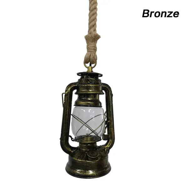 Lámpara Colgante de Kerosena Retro Material de Aluminio Luz de Techo Vintage para Decoración del Hogar Iluminación y Decoración - 1