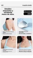 Chaleco deportivo de mujer con cuello halter y almohadillas para el pecho, sujetador de fitness sexy sin espalda, top de yoga portátil, top corto - details 24