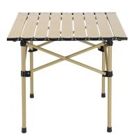 Mesa plegable de exterior con bolsillo de malla, mesa metálica portátil para viajar, adecuada para camping, pesca, etc. - details 11