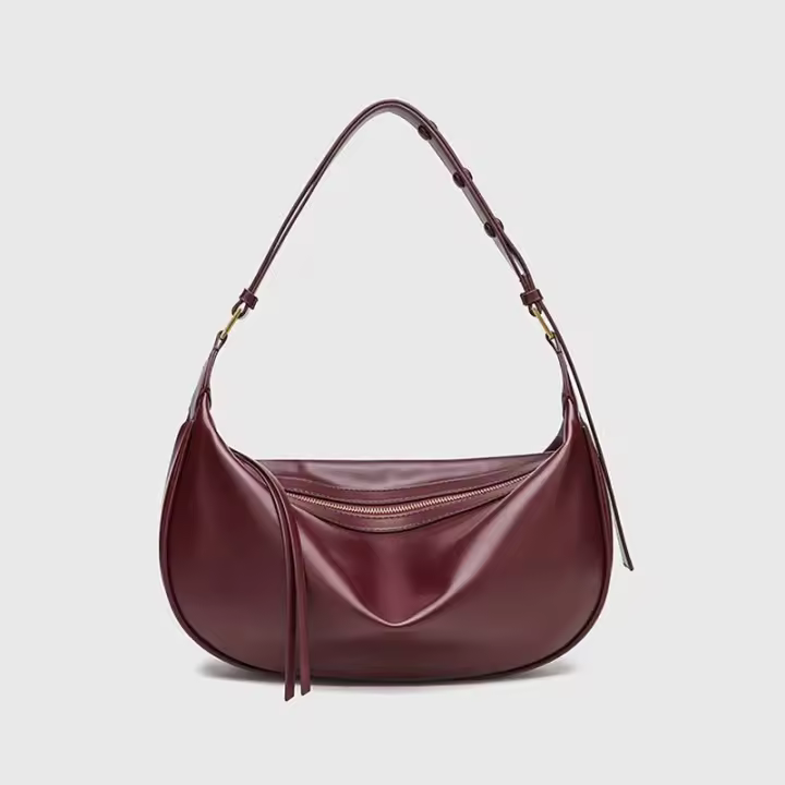 Bandolera de un solo hombro con textura para personas mayores, bolso de bola de masa con diseño pequeño, mochila de lujo de alta gama, novedad de 2025 - 1