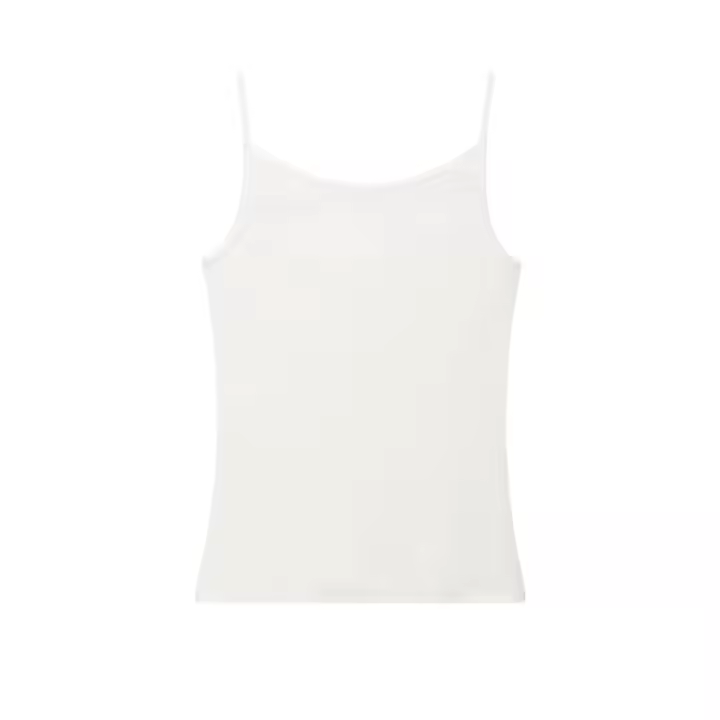 PB&ZA2025 nueva ropa de verano para mujer, estilo básico, informal, versátil, sencilla, prenda interior, camiseta sin mangas ajustada acanalada - 1
