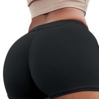 Pantalones cortos deportivos llamativos para mujer, elásticos, transpirables y flexibles, de color liso - details 3