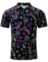 Polo de manga corta para hombre con estampado 3D de Hawaii, camiseta holgada de gran tamaño, top callejero genial, traje de verano - details 20