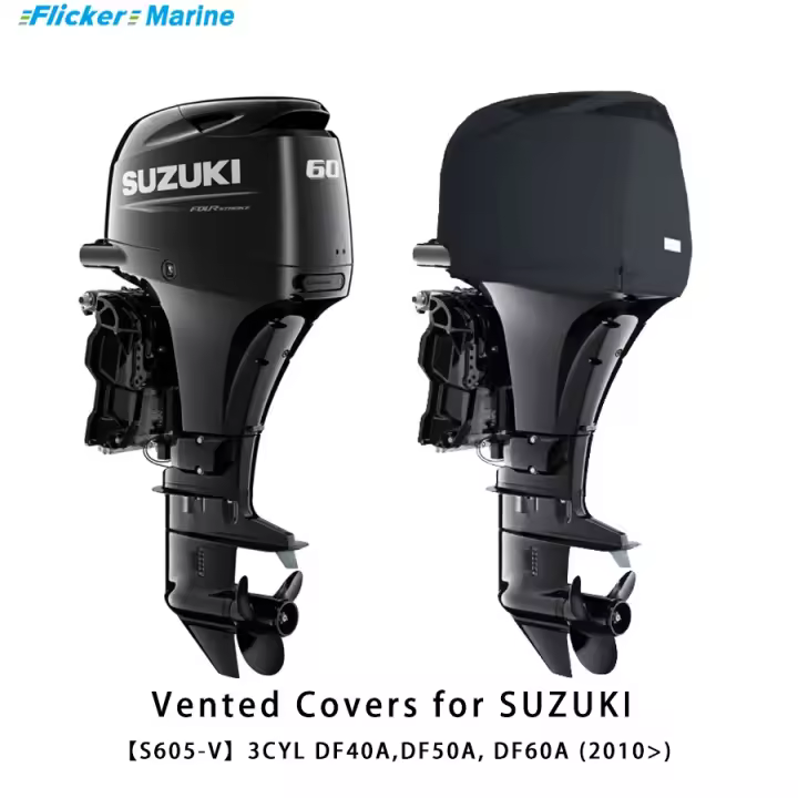Cubiertas de ventilación personalizadas Flickermarine para motores fueraborda Suzuki 60hp DF40A,DF50A,DF60A(2010) - 1