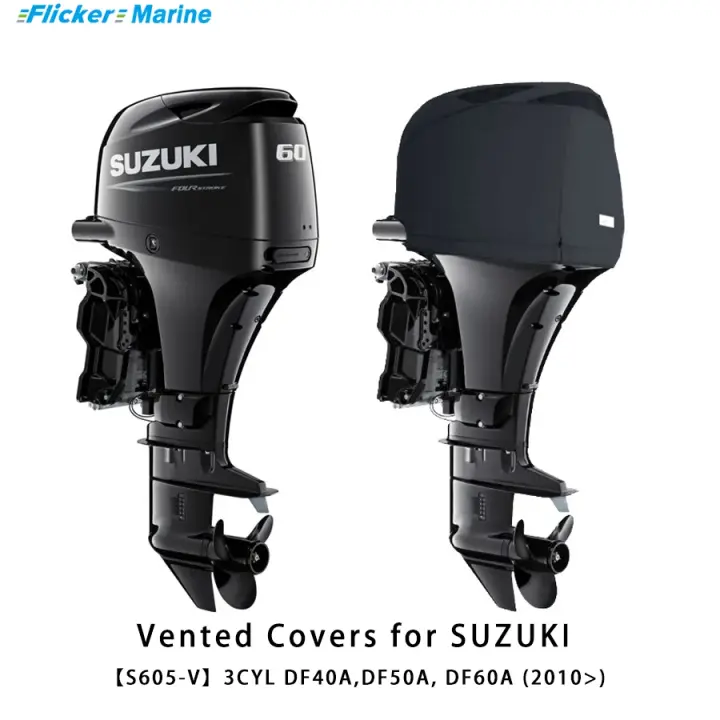 Cubiertas de ventilación personalizadas Flickermarine para motores fueraborda Suzuki 60hp DF40A,DF50A,DF60A(2010) - 1