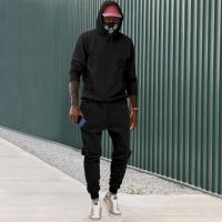 Sudadera con capucha para hombre Ropa deportiva europea y americana Casual Colores sólidos - details 19