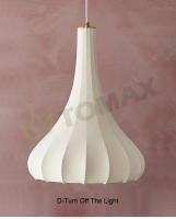 Tomaxin Lámpara colgante de seda LED 60CM Estilo wabi-sabi para dormitorio B&B restaurante sala de estar hotel Metal 220V Interruptor otros - details 15