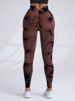 Tie Dye Sport Leggings Mujeres Scrunch Butt V-Cintura Pantalones de yoga sin costuras Fitness Running Medias - details 10
