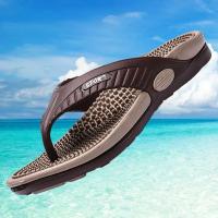Chanclas de masaje para hombre, zapatos de playa transpirables de verano, sandalias para hombre, chanclas de lujo, zapatillas transpirables de talla grande para hombre 46 - details 0