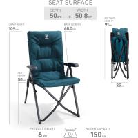 Silla de Camping Plegable Capacidad de 150 kg Respaldo Alto tamaño pequeño Plegable Silla de jardín Acolchada de Lujo con 4 Posiciones, Silla de Pesca Ajustable para balcón - details 37