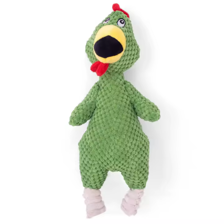 Juguete interactivo para perros, juguete chirriante de pollo y pollo, juguetes de peluche resistentes para perros para masticadores agresivos, juguete de peluche para perros de todas las razas, para cachorros o perros de razas pequeñas y medianas - 1