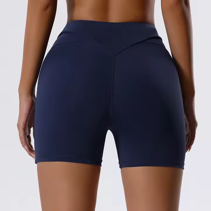 Pantalones cortos atléticos elásticos para mujer, pantalones cortos de entrenamiento suaves y duraderos con costuras planas, perfectos para Fitness o correr - 1