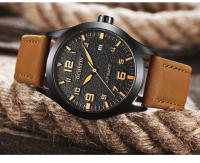 Retro cuero genuino automático reloj mecánico tendencia casual negocio reloj de pulsera - details 7