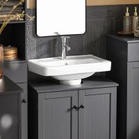 Armario de Baño de Suelo con 1 Estante y 2 Puertas 60 x 30 x 60 cm Ideal para Almacenamiento de Lavabo - details 22