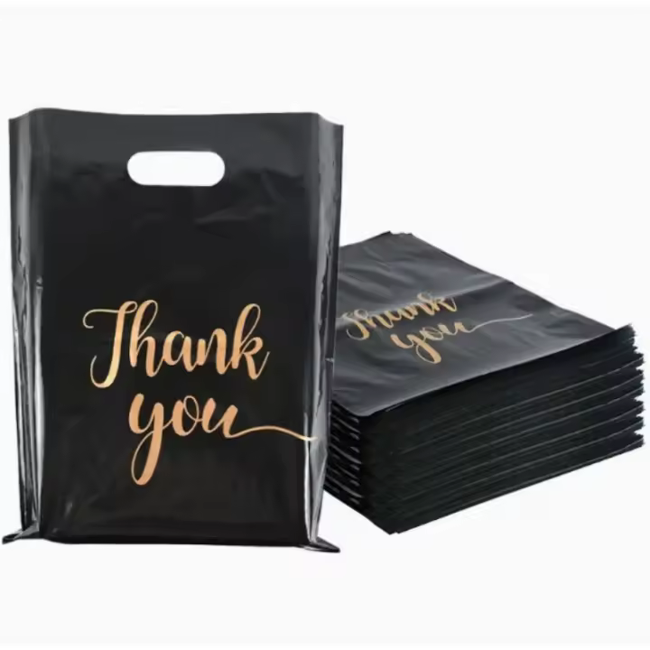 Bolsa Negra de Plástico Portátil para Hacer Ofertas de Acción de Gracias Cumpleaños Boda Navidad Empaque de Regalos - 1