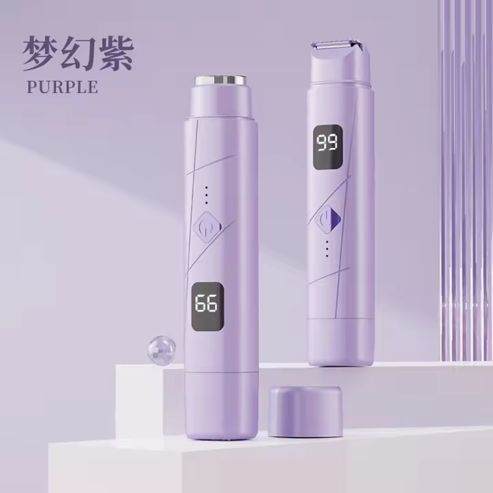 Depiladora digital, afeitadora de doble cabezal para mujeres, recortadora, afeitado eléctrico, removedor de pelo para mujeres - 1