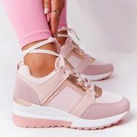 Zapatillas Deportivas Casuales para Mujer Tacón de Cuña Grande Malla Transpirable Colores Ajuntos - details 4