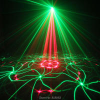 ESHINY Remote R&G Laser 24 Patterns Projector Effect Light Blue Led Bar DJ Dance Shop Holiday Disco Family Party Show T122D3 - details 12