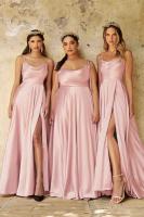 Vestido de Graduación Largo para Mujer Traje Elegante de Denim con Escote Alto, Espalda Descubierta, Cremallera en la Espalda, Ocasiones Formales, 2025 - details 17