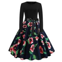 Vestido de fiesta elegante con estampado de notas musicales, vestidos Midi informales Retro Vintage para primavera y otoño - details 22