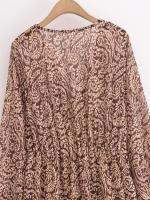 Ropa de mujer europea y americana vestido estampado decorativo laminado de mujer vestido popular regalo - details 9