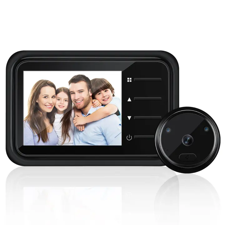 Timbre de Puerta Inteligente Sectyme con Cámara Peephole 2.4 Pulgadas Grabadora Automática Anillo Electrónico IR Visión Nocturna Videovistor para el Hogar - 1